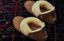 Weihnachtsmann im Winterwonderland fell pantoffel